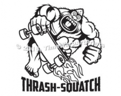 Thrash-Squatch Skateboarding Bigfoot Sasquatch Graphic Full
