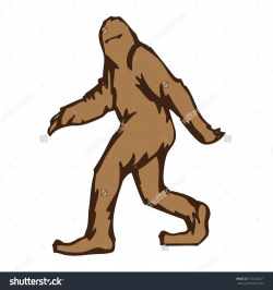Big Foot clipart line drawing - Pencil and in color big foot clipart ...
