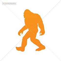 Vinyl Sticker Decal Bigfoot Sasquatch Figure Atv Car Garage bike (3 X 2,1  In. ) Orange