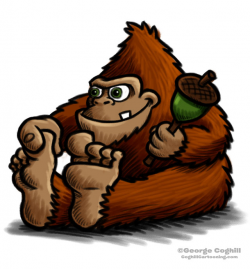 Baby Bigfoot Cartoon Character Sketch - Coghill Cartooning ...