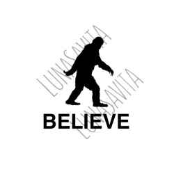 Bigfoot Believe Design SVG, DXF Files for Cricut Design Space ...