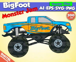 Bigfoot svg Monster Jam svg Monster Truck svg Monster Jam