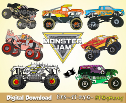 Monster Jam svg, Monster Truck svg, Grave Digger svg, El Toro Loco ...