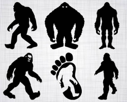 Bigfoot SVG Bundle Sasquatch SVG Bigfoot Clipart Bigfoot