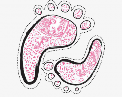 Pink Footprints, Bigfoot, Human Footprint, Left Foot Prints PNG ...