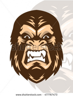 Bigfoot clipart angry gorilla - Pencil and in color bigfoot clipart ...