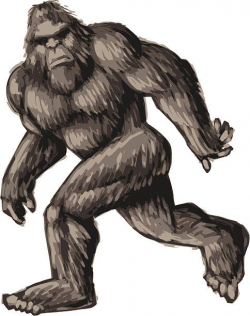 painted bigfoot vector art illustration | party | Bigfoot ...