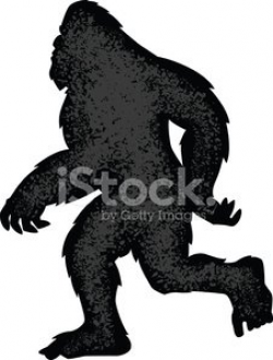 Walking Bigfoot Silhouette premium clipart - ClipartLogo.com