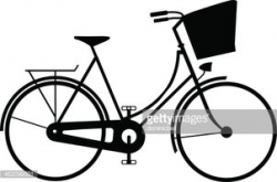 Classic Ladies Shopping Bike Silhouette stock vectors - Clipart.me