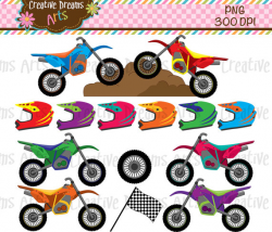 40% Off! Motorcycles/Dirt Bike Digital Clip Art Instant Download ...