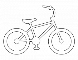 Bike pattern. Use the printable outline for crafts, creating ...