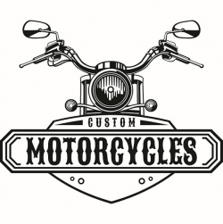 Motorcycle Logo #1 Handle Bars Light Custom Bike Biker Mechanic ...