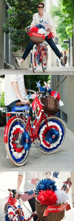 Fourth of July Bike Clip Art | Clip art, Martha stewart and Retirement