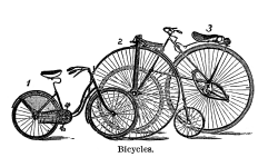 Vintage Clip Art - Cute Bicycles - The Graphics Fairy