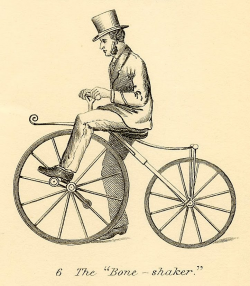 Vintage Clip Art - Man on Early Bicycle - Steampunk - The Graphics Fairy