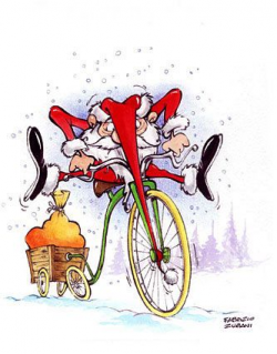 37 best Santa Claus Cycling - Babbo Natale in bicicletta images on ...