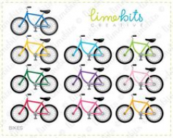 Digital Bicycle Clip Art - Tandem, Bike, Wedding, Cyclist, Kids ...