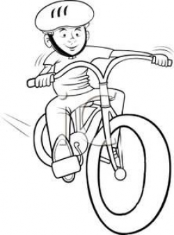 Bicycle Rodeo Clip Art | ... White Cartoon of a Boy Riding a Bicycle ...