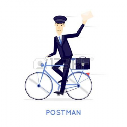 Postman bike clipart - Clipground
