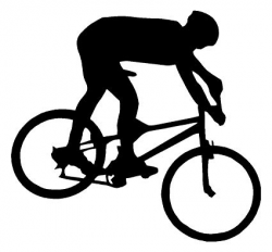 Amazon.com: Mountain Bike Biker White Decal Bicycle Window Sticker ...