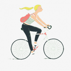 Girl Riding A Bike, Bicycle, Transportation, Movement PNG Image and ...