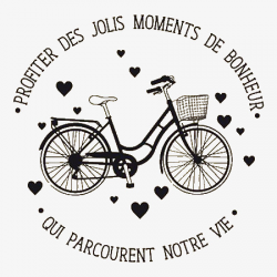 Ms. Cartoon Bike Bicycle Stamp English Word, Hand Painted Cartoon ...