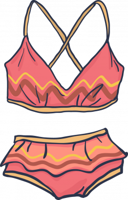 Swimsuit Bikini Clip Art - Swimsuit Cartoon Png ...
