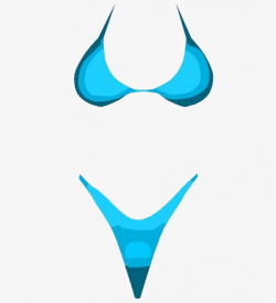Textured Blue Bikini Element, Cartoon, Modeling, Bikini PNG Image ...