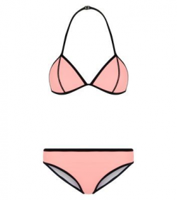 Teens Pink Colour Block Bikini Set | Teen pink, Color blocking and Teen