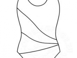 Swimming Suit Clipart one piece swimsuit clipart coloring page ...