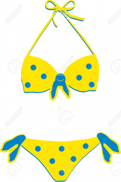 28+ Collection of Yellow Polka Dot Bikini Clipart | High quality ...