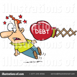 Debt Clipart #1077649 - Illustration by toonaday