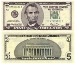 Clip Art 5 Dollar Bill $5 | alihkan.us