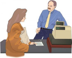 Free Woman paying bill in supermarket Clipart and Vector Graphics ...