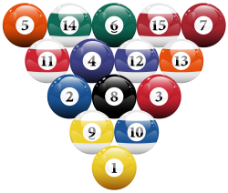 Racked Billiard Pool Balls PNG Clipart | CLIP ART FOUR | Pinterest ...
