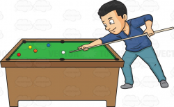 A man playing billiards #cartoon #clipart #vector ...