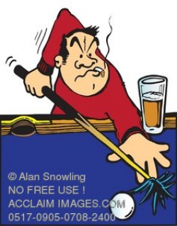 Clipart Illustration of a Bad Pool Player Ripping the Cloth on the ...