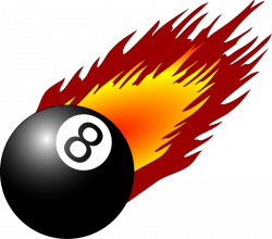 Clipart - 8ball with flames