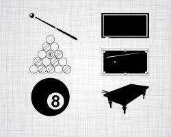 Billiard SVG Bundle, Billiard SVG, Billiard Clipart, Cut Files For ...