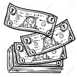 28+ Collection of Money Bills Clipart Black And White | High quality ...