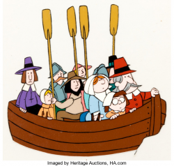 This is America, Charlie Brown Mayflower Voyagers Production Cel ...