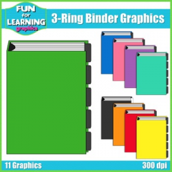 3 Ring Binder Clipart by Fun for Learning | Teachers Pay Teachers