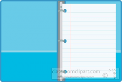 School Clipart - school-supplies-open-blue-three-ring-binder-with ...