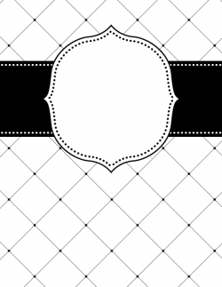 Free printable black and white lattice binder cover template ...