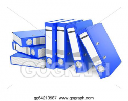 Drawing - A blue ring binder. Clipart Drawing gg64213587 - GoGraph