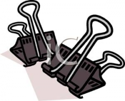 Realistic Binder Clips - Royalty Free Clipart Picture