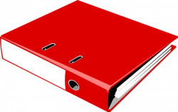 Binder Red Clipart