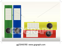 Vector Illustration - Color binders. Stock Clip Art gg72445760 - GoGraph