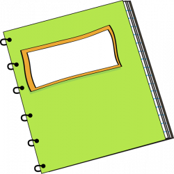 Green Notebook with a Blank Label Clip Art - Green Notebook with a ...