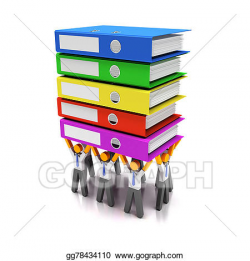 Stock Illustration - Workers sharing heavy workload. Clipart ...